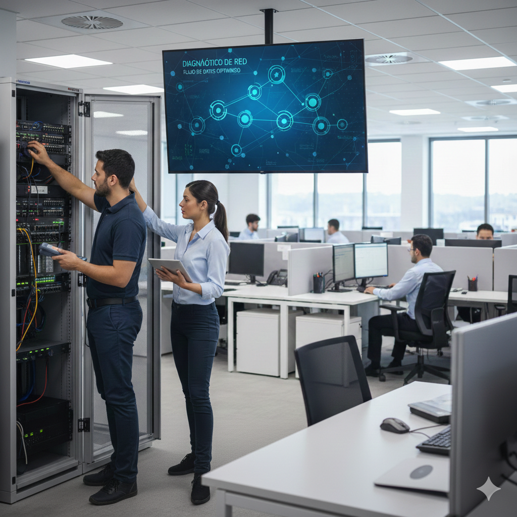 Diagnóstico de redes de oficinas de hasta 20 estaciones de trabajo