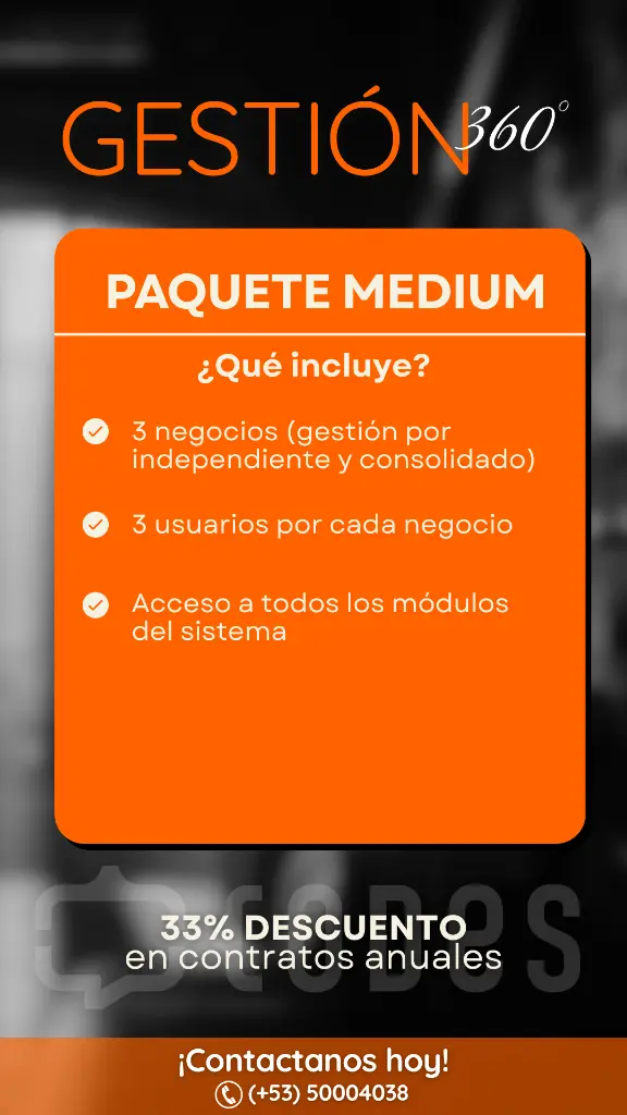 Sistema de gestión de ventas e inventario. Plan Médium