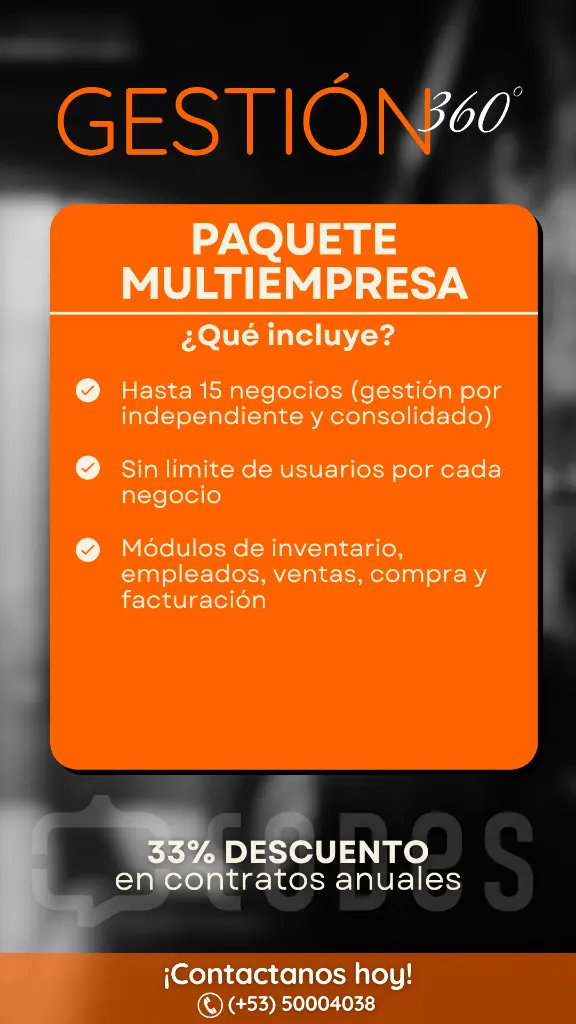 Sistema de gestión de ventas e inventario. Plan Multiempresa