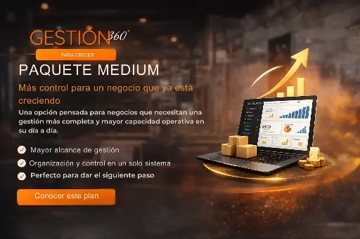 Sistema de gestión de ventas e inventario. Plan Médium