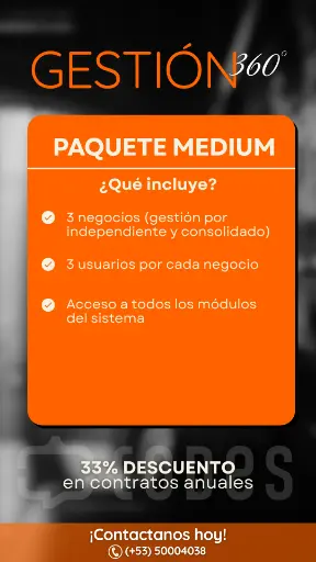Sistema de gestión de ventas e inventario. Plan Médium