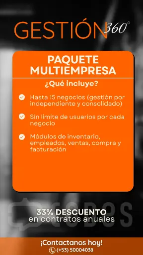 Sistema de gestión de ventas e inventario. Plan Multiempresa